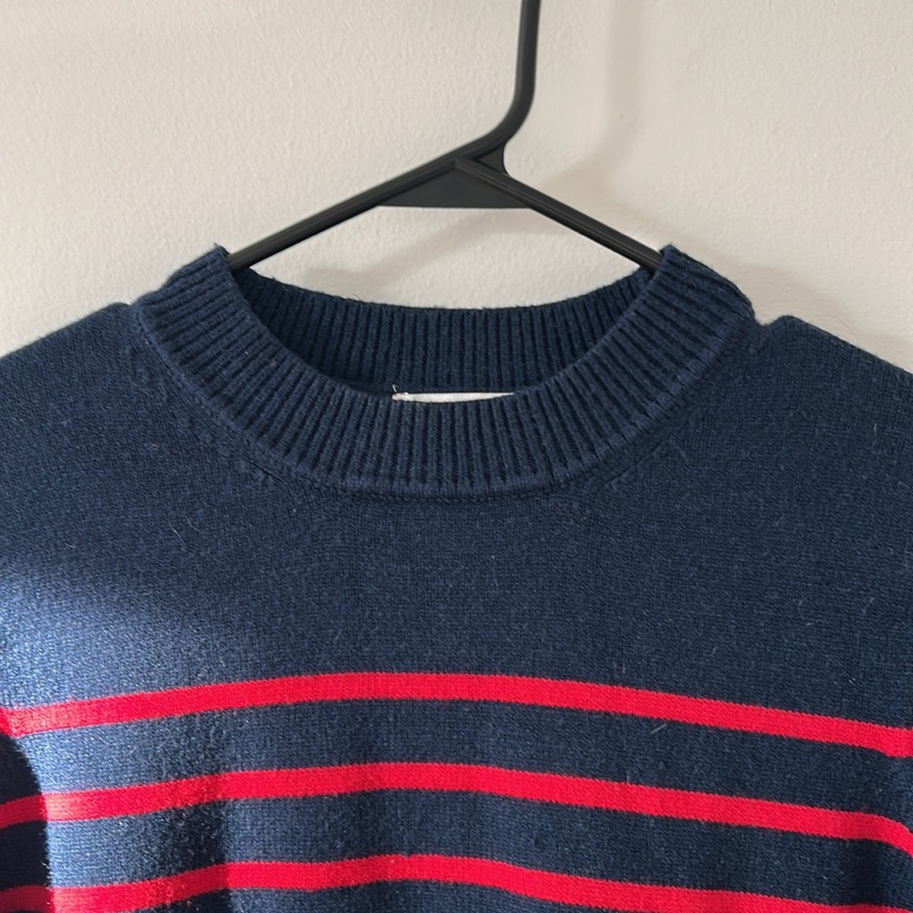 La Ligne blue and red stripe crewneck sweater M - Picture 2 of 7